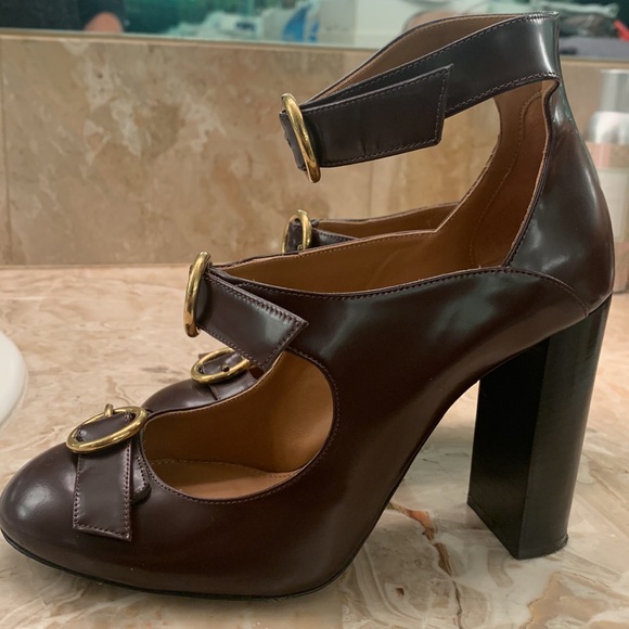 Chloe buckles pump in deep purple - Picture 9 of 9